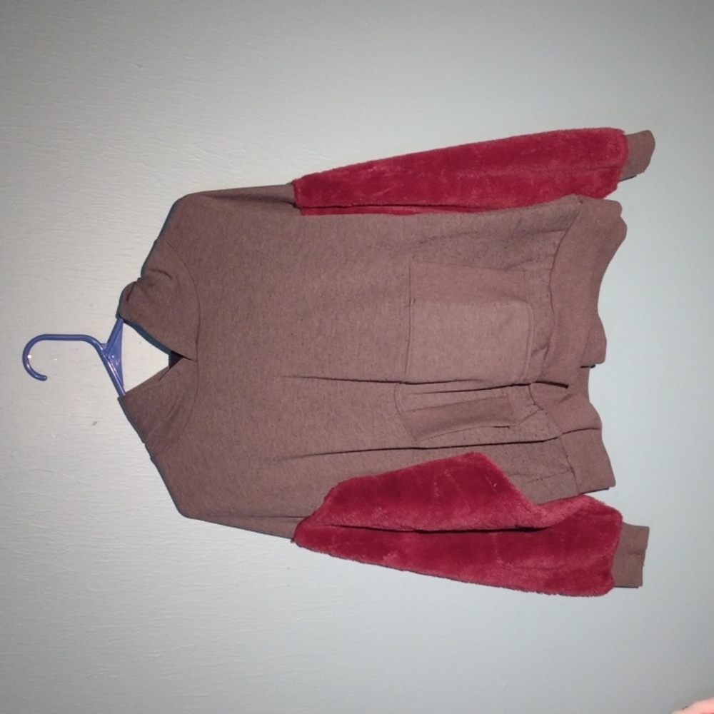 Warm & Cozy fuzzy sleeve sweatshirt hoodie